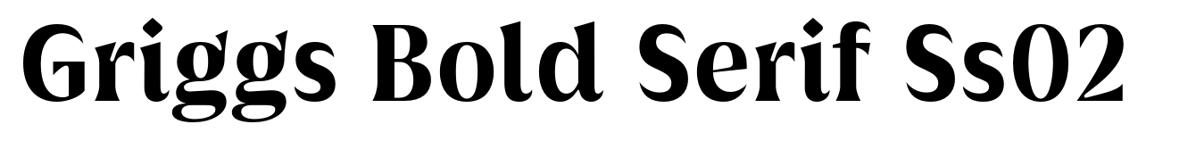 Griggs Bold Serif Ss02